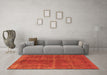 Machine Washable Oriental Orange Industrial Area Rugs in a Living Room, wshurb570org