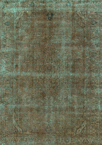 Oriental Turquoise Industrial Rug, urb570turq