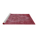 Sideview of Machine Washable Industrial Modern Crimson Red Rug, wshurb571