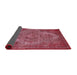 Sideview of Mid-Century Modern Crimson Red Oriental Rug, urb571