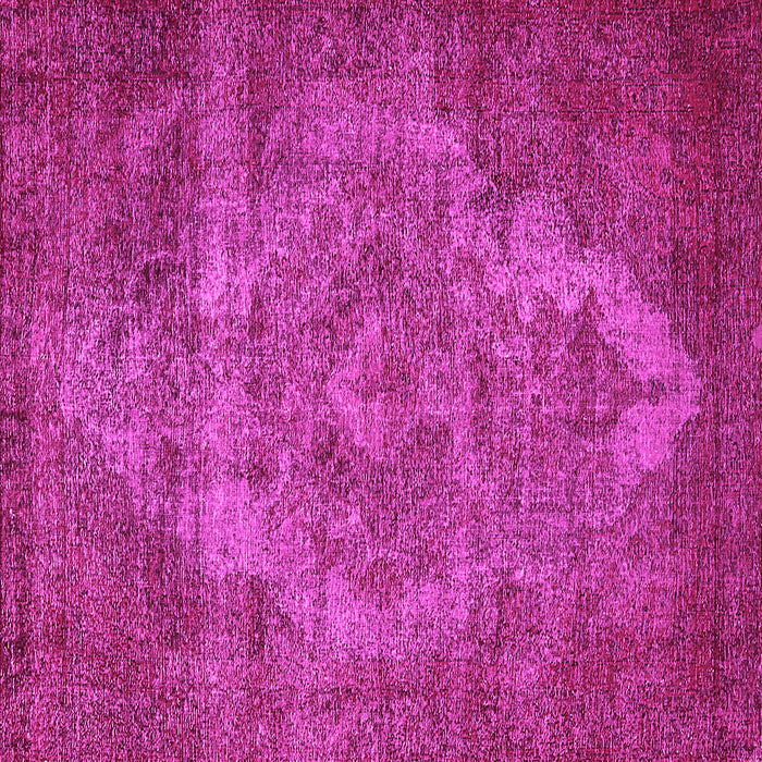 Square Machine Washable Oriental Pink Industrial Rug, wshurb571pnk