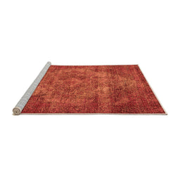 Sideview of Machine Washable Oriental Orange Industrial Area Rugs, wshurb571org
