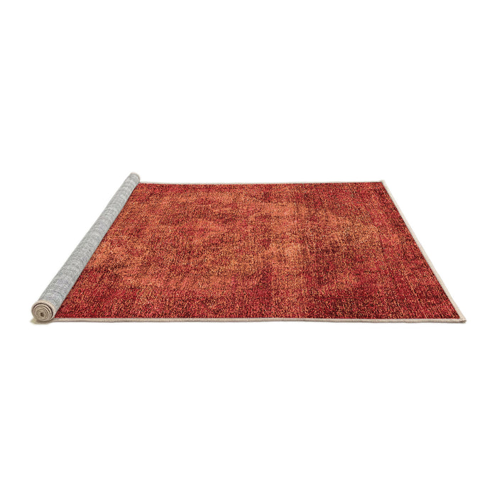 Sideview of Machine Washable Oriental Orange Industrial Area Rugs, wshurb571org