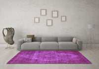 Machine Washable Oriental Purple Industrial Rug, wshurb571pur