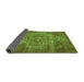 Sideview of Oriental Green Industrial Rug, urb571grn