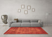 Machine Washable Oriental Orange Industrial Area Rugs in a Living Room, wshurb571org