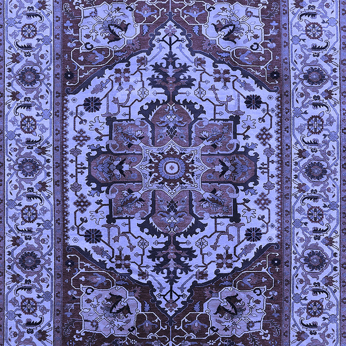 Machine Washable Oriental Blue Industrial Rug, wshurb572blu