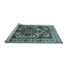 Sideview of Machine Washable Oriental Light Blue Industrial Rug, wshurb572lblu