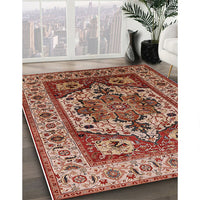 Mid-Century Modern Red Oriental Rug, urb572