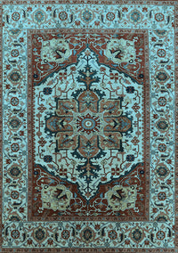 Oriental Light Blue Industrial Rug, urb572lblu