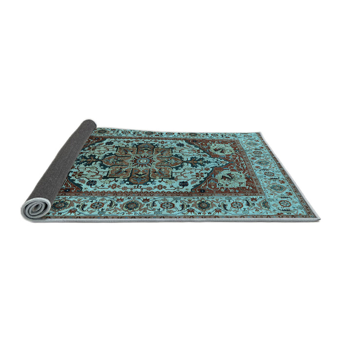 Sideview of Oriental Light Blue Industrial Rug, urb572lblu
