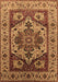 Machine Washable Oriental Brown Industrial Rug, wshurb572brn