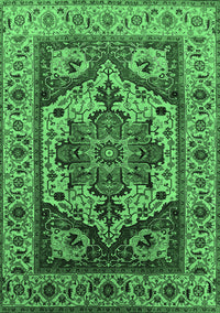 Oriental Emerald Green Industrial Rug, urb572emgrn