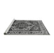 Sideview of Machine Washable Oriental Gray Industrial Rug, wshurb572gry
