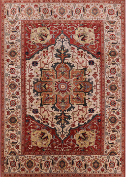 Mid-Century Modern Red Oriental Rug, urb572