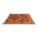 Sideview of Machine Washable Oriental Orange Industrial Area Rugs, wshurb572org