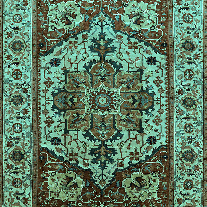 Oriental Turquoise Industrial Rug, urb572turq