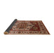 Sideview of Mid-Century Modern Red Oriental Rug, urb573