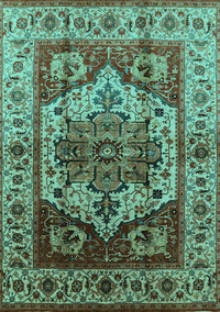 Oriental Turquoise Industrial Rug, urb573turq