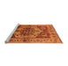 Sideview of Machine Washable Oriental Orange Industrial Area Rugs, wshurb573org