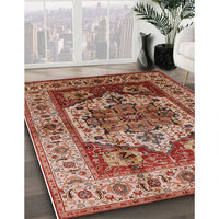 Mid-Century Modern Red Oriental Rug, urb573