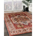 Machine Washable Industrial Modern Tomato Red Rug in a Family Room, wshurb573