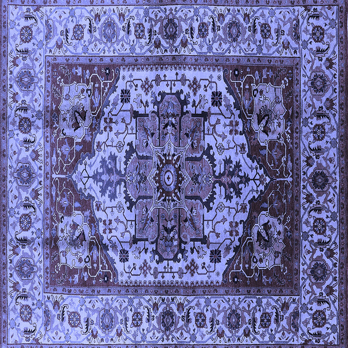Square Oriental Blue Industrial Rug, urb573blu