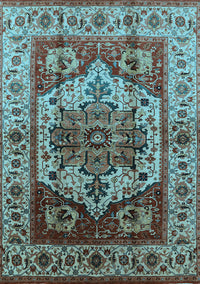 Oriental Light Blue Industrial Rug, urb573lblu