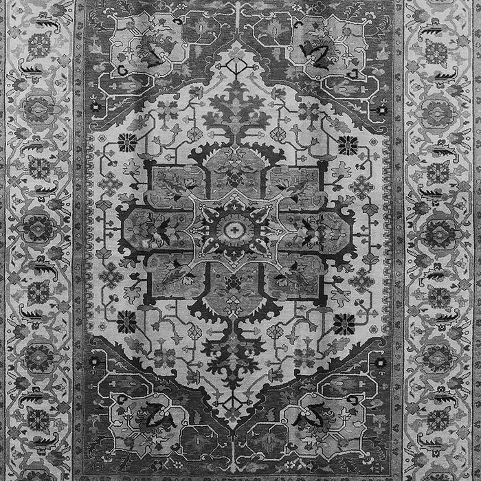 Machine Washable Oriental Gray Industrial Rug, wshurb573gry