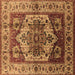 Square Oriental Brown Industrial Rug, urb573brn