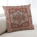 Lifestyle Image of Mid-Century Modern Urban Square Tomato Red Throw Pillow, 18 inch by 18 inch, pwurb573