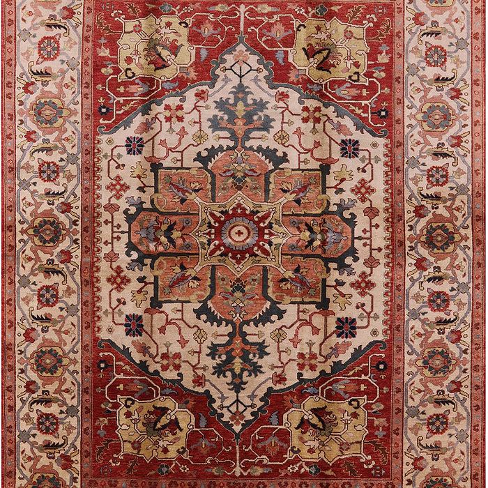 Mid-Century Modern Red Oriental Rug, urb573