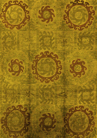 Oriental Yellow Industrial Rug, urb574yw