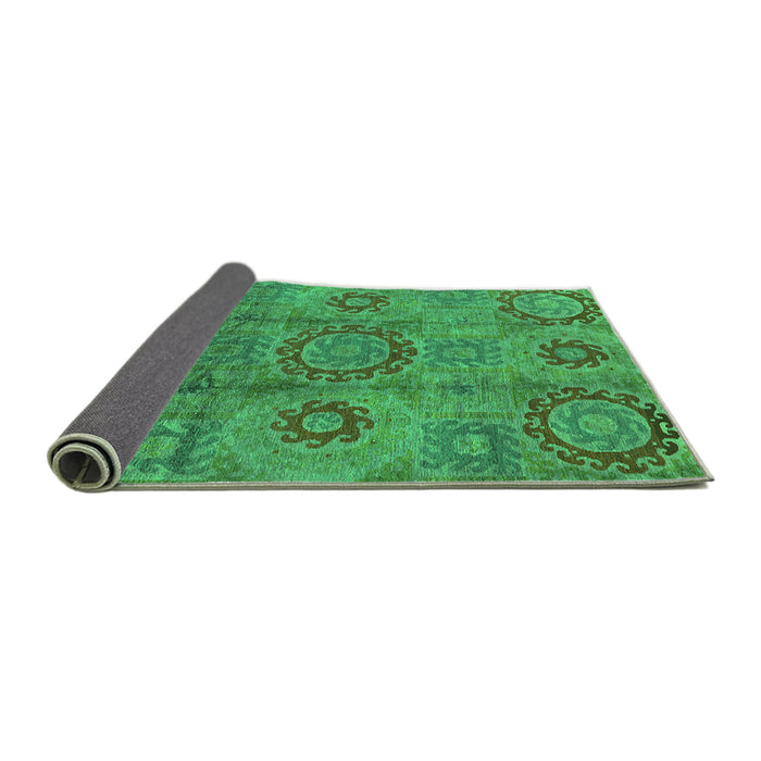 Sideview of Oriental Green Industrial Rug, urb574grn