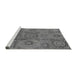 Sideview of Machine Washable Oriental Gray Industrial Rug, wshurb574gry