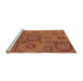 Sideview of Machine Washable Oriental Orange Industrial Area Rugs, wshurb574org