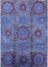 Mid-Century Modern Blue Oriental Rug, urb574