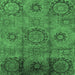 Square Oriental Emerald Green Industrial Rug, urb574emgrn