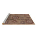 Sideview of Machine Washable Oriental Brown Industrial Rug, wshurb574brn