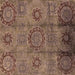 Square Oriental Brown Industrial Rug, urb574brn