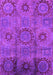 Machine Washable Oriental Pink Industrial Rug, wshurb574pnk