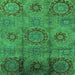 Square Oriental Green Industrial Rug, urb574grn