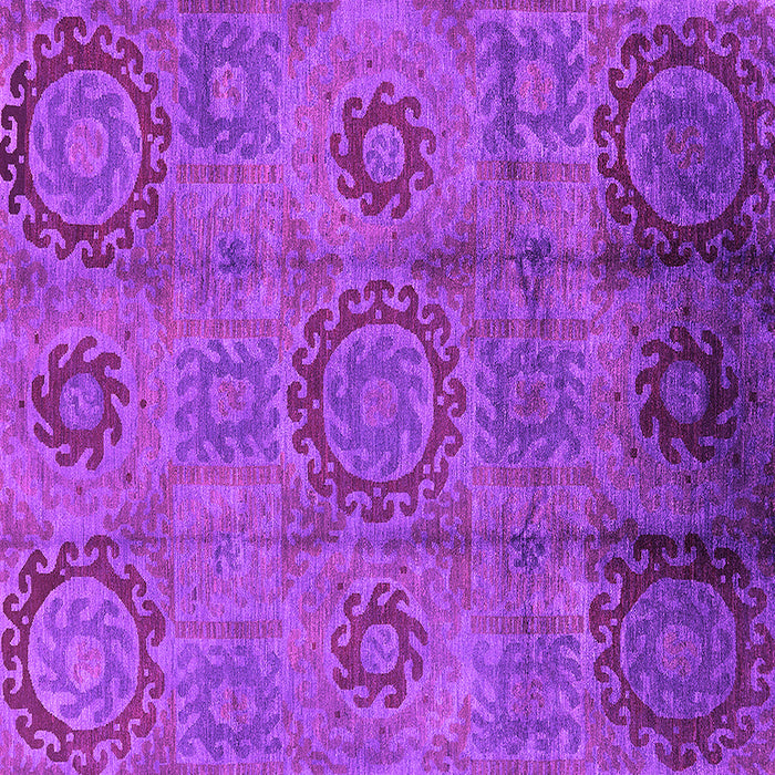 Square Machine Washable Oriental Pink Industrial Rug, wshurb574pnk