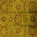 Square Oriental Yellow Industrial Rug, urb574yw