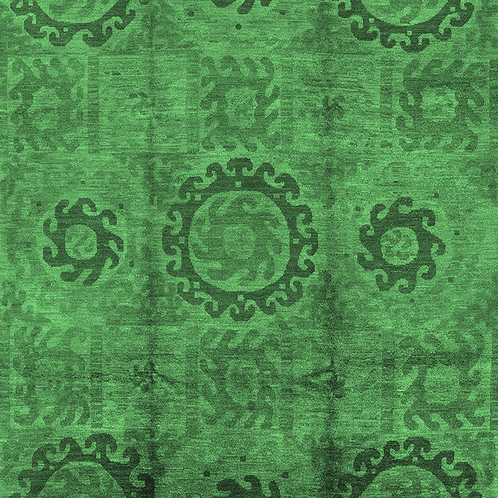 Machine Washable Oriental Emerald Green Industrial Area Rugs, wshurb574emgrn