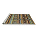 Sideview of Machine Washable Industrial Modern Brown Rug, wshurb575