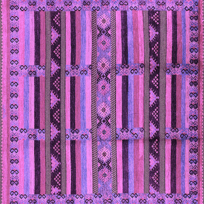 Square Machine Washable Oriental Purple Industrial Area Rugs, wshurb575pur