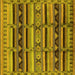 Square Machine Washable Oriental Yellow Industrial Rug, wshurb575yw