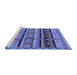 Sideview of Machine Washable Oriental Blue Industrial Rug, wshurb575blu