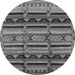 Round Oriental Gray Industrial Rug, urb575gry